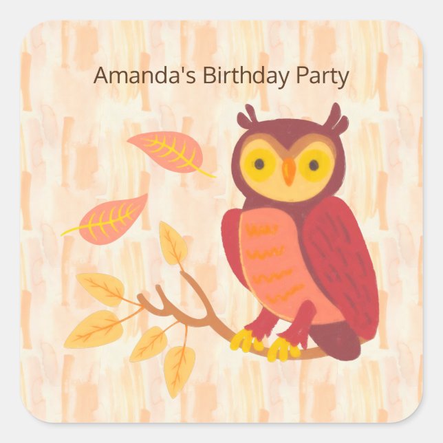 Adesivo Quadrado Autumn Woods (Frente)