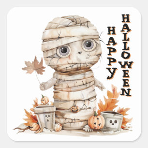Adesivo Quadrado Autumn Wrapped - Mamãe no Pumpkin Patch