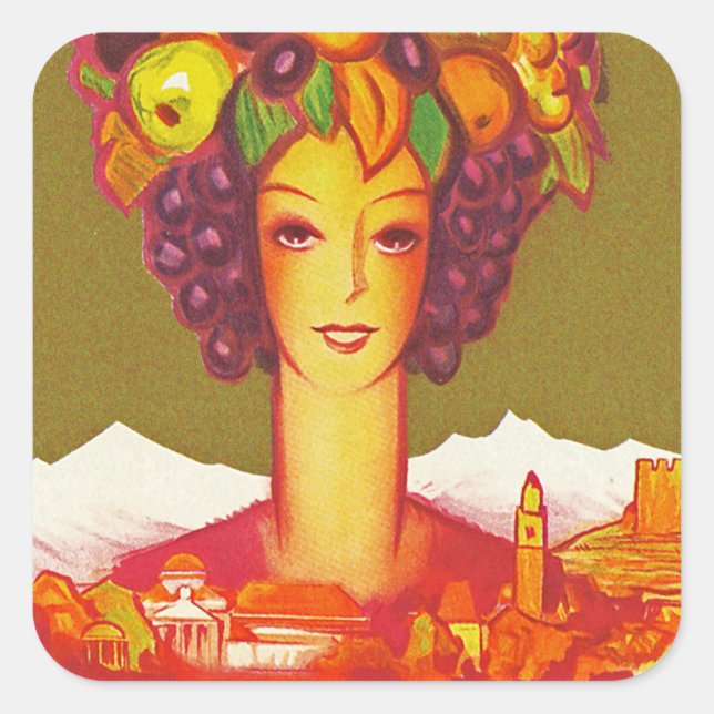 Adesivo Quadrado Autunno a Merano (Frente)