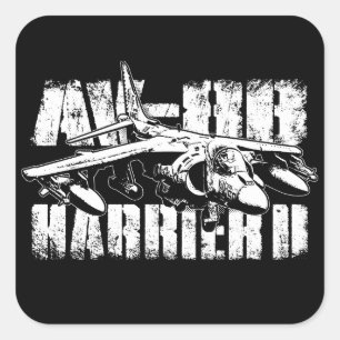 Adesivo Quadrado AV-8B Vinhetas quadradas Harrier II