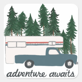 Adesivo Quadrado Aventura RV RV Camper RVing