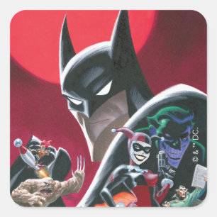 Adesivo Quadrado Aventuras do Batman Damas Perigosas e Demônios