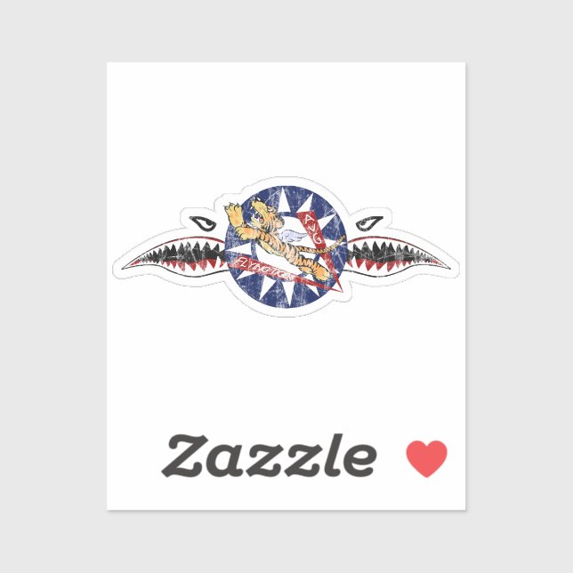 adesivo quadrado avg de tigres voadores (Folha)