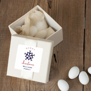 Adesivo Quadrado Avião Natal Floco de Neve Aviação Minimalista