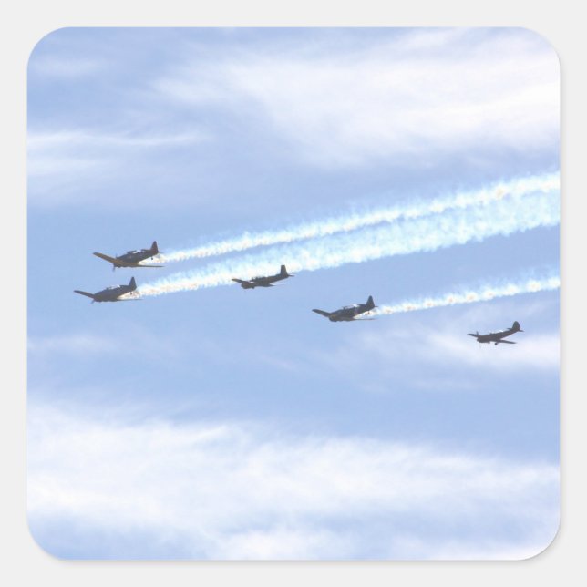 Adesivo Quadrado Aviões de guerra (Frente)