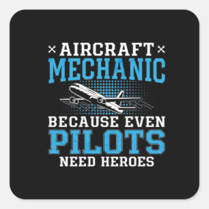 Adesivo Quadrado Aviões-piloto mecânicos aviões Heroes Plane Aviati