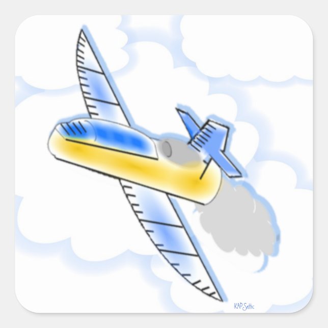 Adesivo Quadrado Aviões Voadores De Jets (Frente)