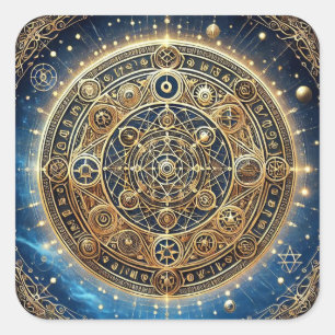 Adesivo Quadrado aviso do autocolante por ej gold