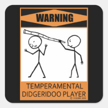 Aviso! Jogador de Didgeridoo temperamental