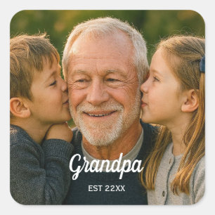 Adesivo Quadrado avô EST foto personalizada