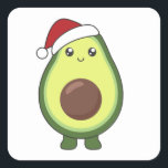 Adesivo Quadrado Avocado Christmas Lights Funny Avocados<br><div class="desc">An avocado Christmas tree. A funny christmas with avocados. A sweet christmas avocado may like to eat. Avocado is popular with vegans and vegetarians.</div>