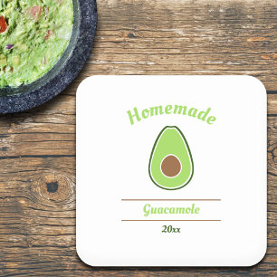 Adesivo Quadrado Avocado & Guacamole Label Sticker