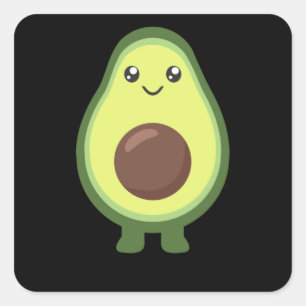 Adesivo Quadrado Avocado Halloween Costume Engraçado Avocados