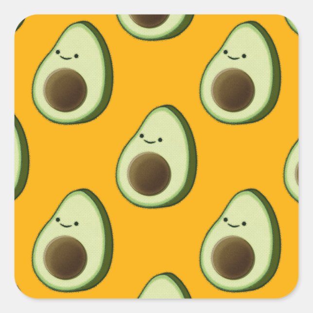 Adesivo Quadrado Avocado Pattern (Frente)