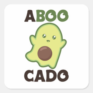 Adesivo Quadrado Avocado Spirit For Halloween Engraçado Avocados