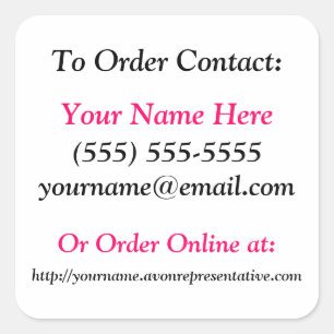 Adesivo Quadrado Avon Brochure Stickers - Quadrados