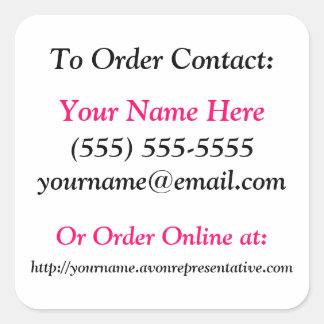 Adesivo Quadrado Avon Brochure Stickers - Quadrados