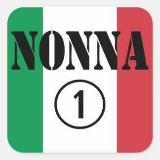 Adesivo Quadrado Avós italianas: Nonna Numero Uno