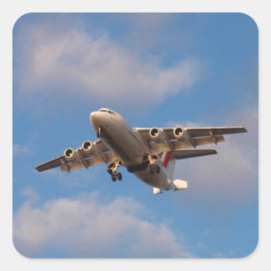 Adesivo Quadrado Avro RJ85 Jet Landing
