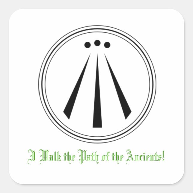 Adesivo Quadrado Awen Sticker (Frente)