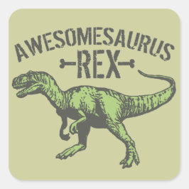 Adesivo Quadrado Awesomesaurus Rex