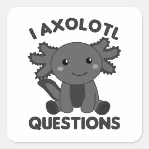 Adesivo Quadrado Axolotl Amém Animais Doce Para Crianças Squ Rosa