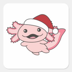 Adesivo Quadrado Axolotl Felry Natal Axolotl