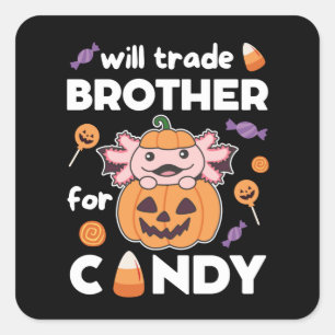 Adesivo Quadrado Axolotl Halloween Comercializa Irmão Para Doces