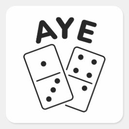 Adesivo Quadrado 'Aye Domino' K-Pop Boygroup Meme Quote