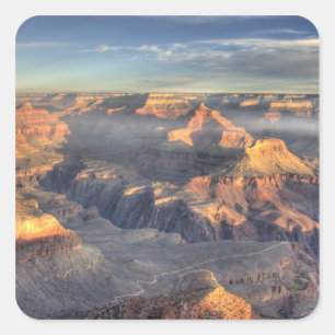 Adesivo Quadrado AZ, Arizona, Parque Nacional do Grand Canyon, Sul 