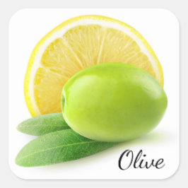 Adesivo Quadrado Azeite e limão