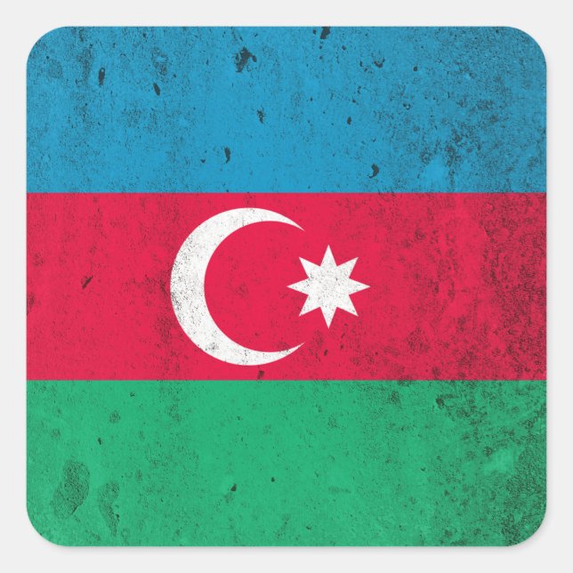 Adesivo Quadrado Azerbaijão (Frente)