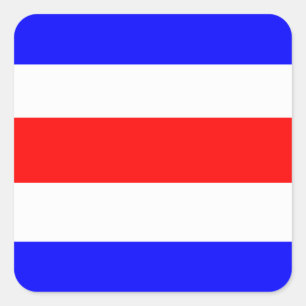 Adesivo Quadrado Azul branco vermelho de Charlie