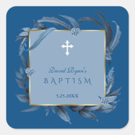 Adesivo Quadrado Azul Clássico Moderno Deixa Menino Geométrico Bati