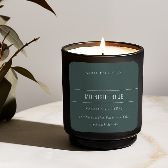 ADESIVO QUADRADO AZUL DE CINZA MODERNA MODERNA MÍNIMA ELEGANTE SIMP (Criador carregado)