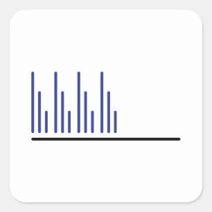 Adesivo Quadrado azul de fluxo e harmonia