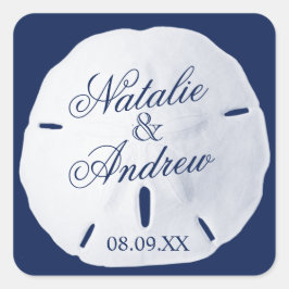 Adesivo Quadrado Azul Dólar de Areia