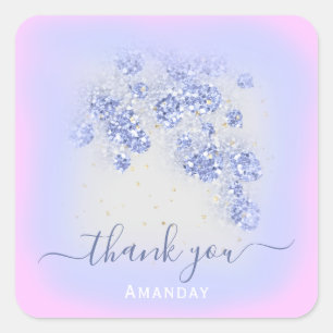 Adesivo Quadrado Azul Dusty Brilhante Dourado Confetti Rosa De Cinz