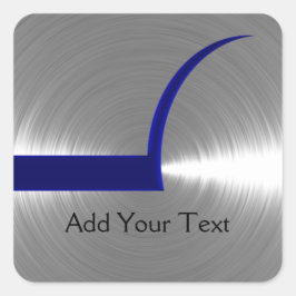 Adesivo Quadrado Azul e Prata Brutos