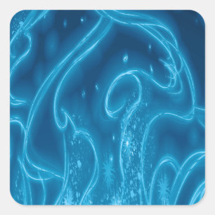 Adesivo Quadrado Azul elétrico