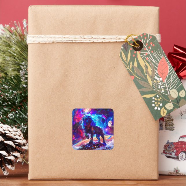 Adesivo Quadrado Azul-ião-Galáxia (Feriado)