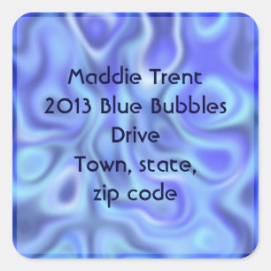 Adesivo Quadrado azul líquido