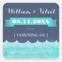 Azul No Mar Vinhetas De Casamento Náutico