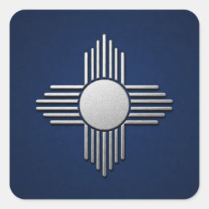 Adesivo Quadrado Azul Novo México