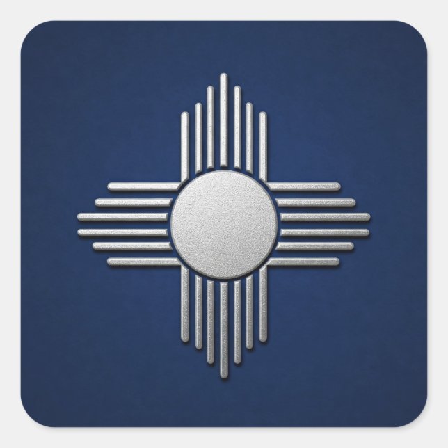 Adesivo Quadrado Azul Novo México (Frente)