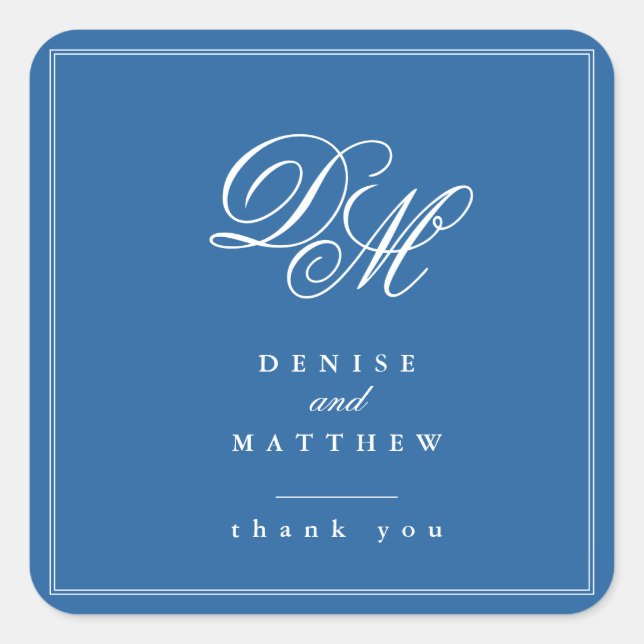 Adesivo Quadrado Azul Skydiver (Frente)