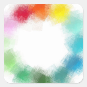 Adesivo Quadrado Azul Verde Rosa Vermelho Amarelo Laranja Colorido 