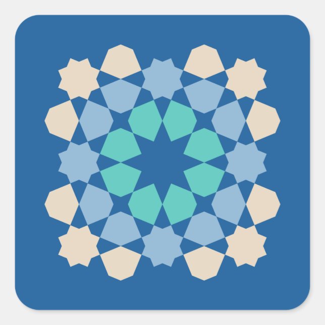 Adesivo Quadrado Azulejo de Tranquilidade Turquesa (Frente)