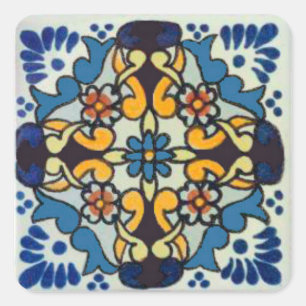 Adesivo Quadrado Azulejo Talavera 1