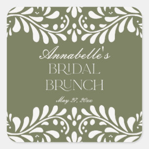 Adesivo Quadrado Azulejo Verde de Talavera Café da Manhã de Noiva F